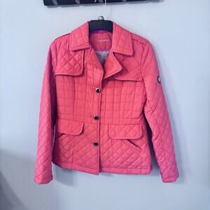 EUC Calvin Klein diamond quilted polyester jacket, Small, tapered waist, pockets